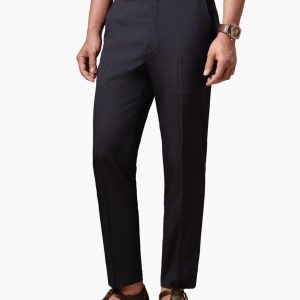 Quần Âu Cạp Sidetab Tím Than Tối Chống Nhăn, Co Giãn, Chống Bám Bẩn 8QAUT424TTT